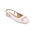 thumbnail image 1 of JOURNEE COLLECTION Womens Pink Metallic Hardware Padded Ceecy Square Toe Buckle Slingback 10, 1 of 4