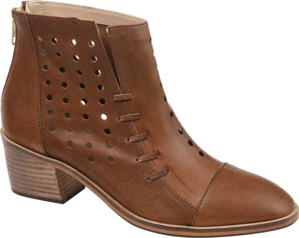 JOURNEE SIGNATURE Womens Brown Slitted Perforated Padded Ulima