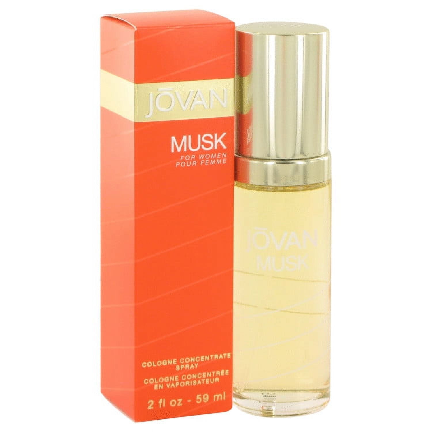 Jovan Musk Cologne Concentrate Spray 2 oz, Floral and Powdery