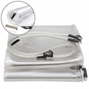 JOVELL 20Mil Clear Vinyl Tarp, Heavy Duty Waterproof Clear Tarp with Grommets, Transparent PVC Tarpaulin for Patio Awning Greenhouse Tent Cover, 9.8x13.1Ft