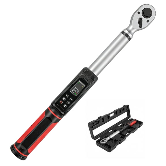 JOVELL 3/8" Digital Torque Wrench 135Nm (99.6ft-lbs), Electronic Torque Wrench Kit with 9 Presets & 500 Data Storage, Triple Alarm (LED/Buzzer/Vibration) & 72-Tooth Ratchet