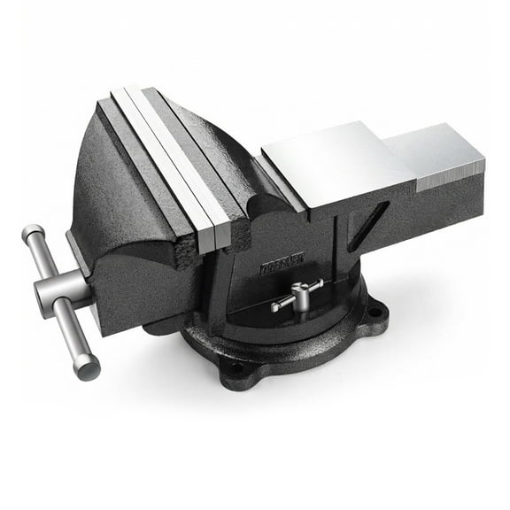 JOVELL Bench Vise 6 Inch, Heavy Duty Swivel Bench Vise, Workbench Vise Bench Clamp for Home Workshop Garage Metalworking