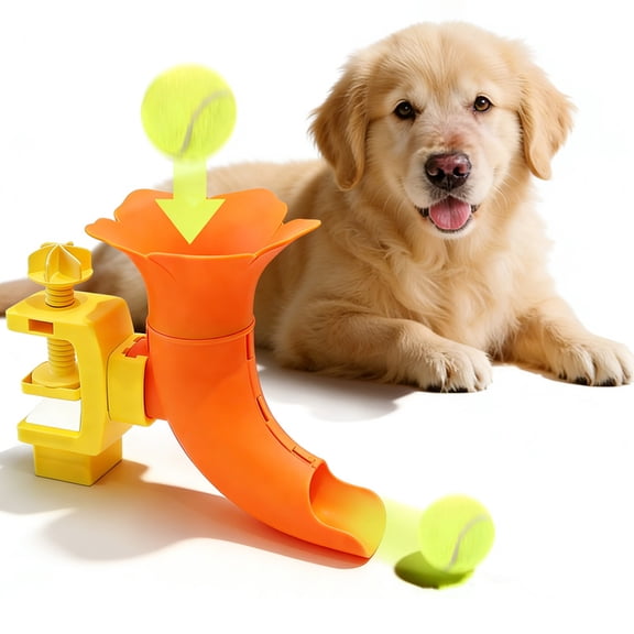 JOVELL Automatic Dog Ball Launcher, Interactive Fetch Toy for Small Medium Dog Indoor Outdoor Play, Dog Ball Thrower Machine with Pet-Safe Ball