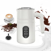 JOVELL Electric Milk Frother 4 in 1, Automatic Milk Steamer with Temperature Control, 12oz Warm and Cold Foam Maker for Coffee Latte Cappuccino, White