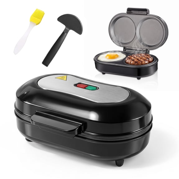 JOVELL Electric Omelette Maker, Stainless Steel Nonstick Omelette Pan, 850W Breakfast Griddle for Egg Bites, Mini Pancakes & Frittatas