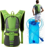 JOVELL Hydration Backpack with 2L Water Bladder, Ultralight & Leakproof Water Backpack for Men Women, Outdoor Sport Backpack for Cycling Hiking & Running, Green