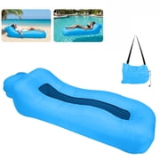 JOVELL Inflatable Pool Floats for Adults, 75x32 Inflatable Pool Lounge, Floating Water Lounge Chair for Pool, Lake, or Beach, Blue