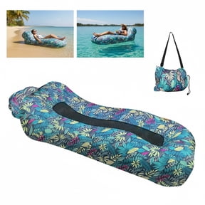 JOVELL Inflatable Pool Floats for Adults, 75"x32" Inflatable Pool Lounge, Floating Water Lounge Chair for Pool, Lake, or Beach, Hawaii