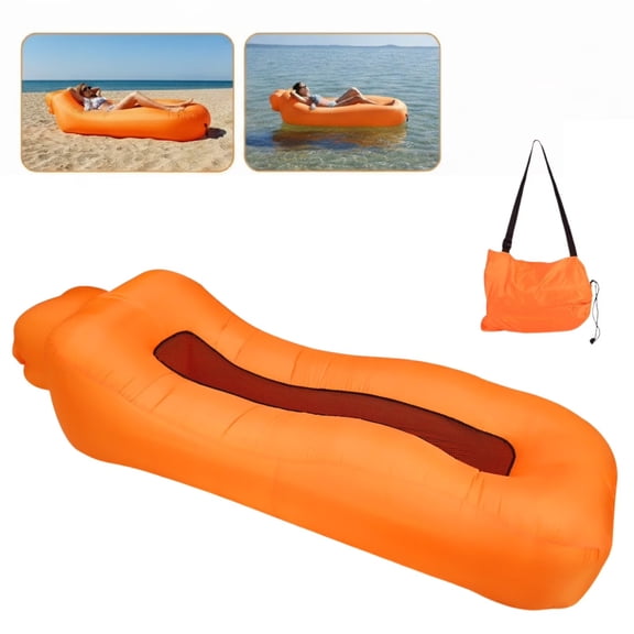 JOVELL Inflatable Tanning Pool Lounger Float, 75"x32" Inflatable Suntan Tub for Adults, Pool Floats for Lake Beach Swimming Pool Party, Orange