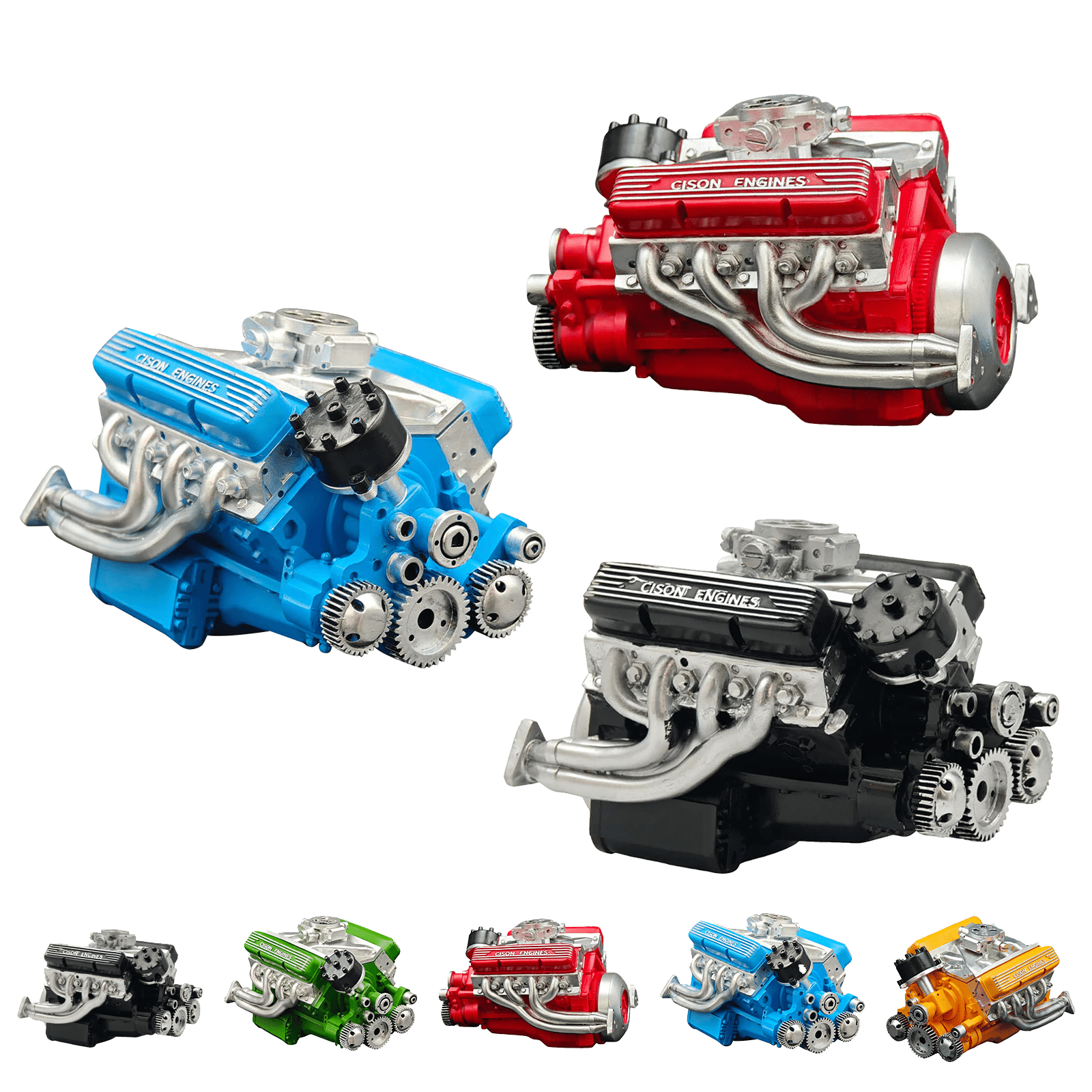 1/6 Scale 89%-Gasoline Ohv V8 Small-Block Engine Model Kits, Cison