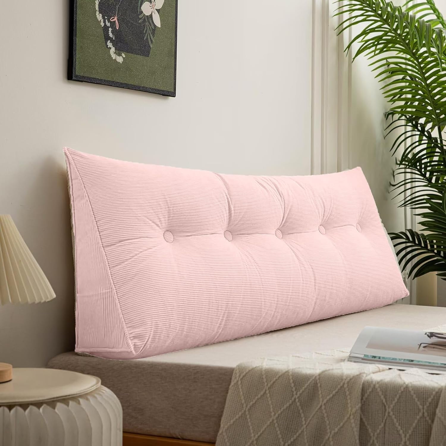 JOVIKE Triangular Headboard Pillow for Dorm Headboard Bed Wedge Pillows ...