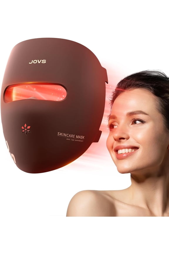 LED Red Light Face Mask, 4 Modes Red Light Mask, Portable Skin Care Device for Home Use