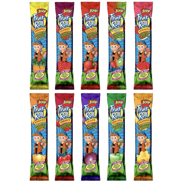 JOVY FRUIT ROLL Variety MSF2 Pack 10 Flavors Healthy Snack Made with