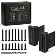 JOWBOOW Aluminum Door Reinforcement Lock 2-Pack Grey