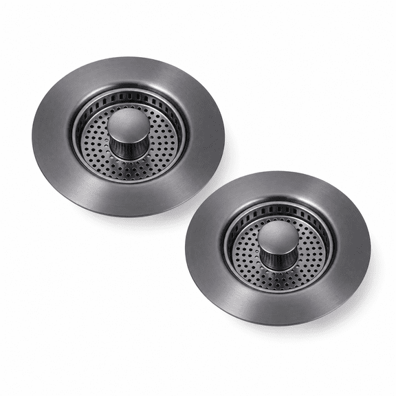 JOWBOOW 3-in-1 Kitchen Sink Drain Strainer & Stopper, 304 Stainless Steel Pop-Up Filter Basket, Fits Standard 3.5 Inch Drains
