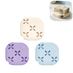 JOWNEEL 3pcs Silicone Shower Steamer Holder with Suction Cup - 3.28" Aromatherapy Steamer Tray - Draining Soap Dish & Bath Bomb Hanger for Bathroom, Bedroom & Living Room