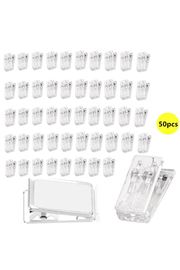 50 Pieces Self Adhesive Clips, Tapestry Sticky Spring Hangers Wall Clips for Hanging Poster Photo Office Decorations, Clear