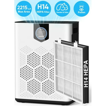 JOWSET HEPA 14 Air purifiers with washable filters large room, Covers 2215 Sq.ft, Air Purifiers for allergies and asthma, Wildfire Smoke, Dust, Pet Hair