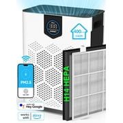 JOWSET HEPA 14 WiFi Air Purifiers with washable filters, CADR400m³/h Covers 2215 Sq.ft, Air Purifiers for Allergies and asthma,Pet Dander, Wildfire Smoke, Dust,&Odors