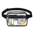 thumbnail image 1 of JOWURY Clear Fanny Pack - Clear Fanny Pack Stadium Approved Clear Bag for Stadium Events  Suitable for Men and Women Sports Events   Concerts Activities  Beaches Black, 1 of 8