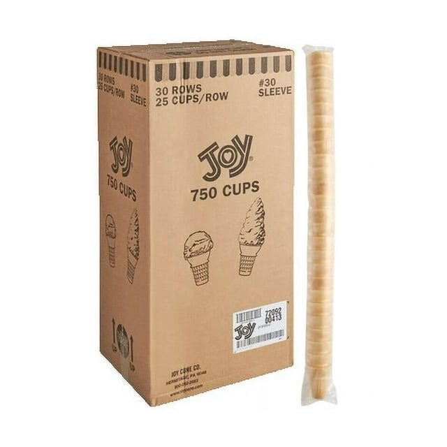 JOY 30 Flat Bottom Ice Cream Cake Cones 750/Case Versatile and