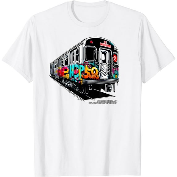 JOY 50 Years of Hip-Hop Bronx Subway Graffiti 50th Anniversary T-Shirt
