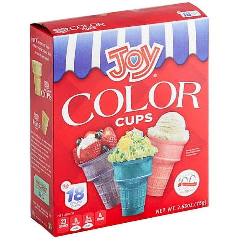 JOY Assorted Color Flat Bottom Cake Cone 216/Case Vibrant and