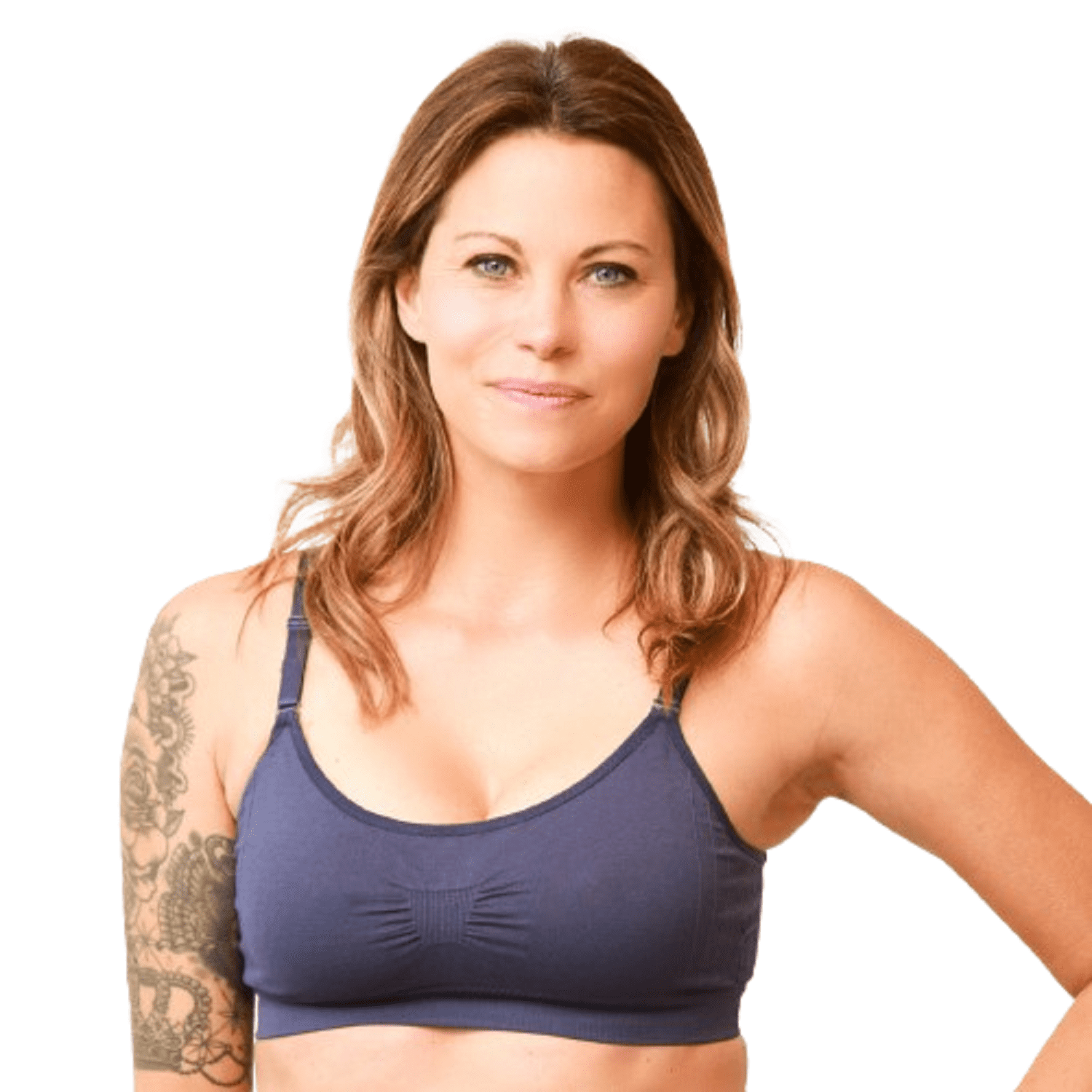 JOY BRA Scoopneck Full Coverage Push Up Sports Bra for Women 28A to 36DD Wear Everyday Bra (Navy)