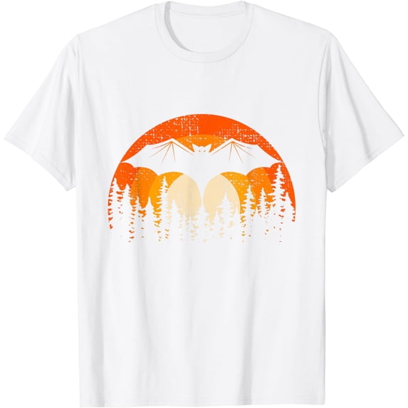 JOY Bats Are Cool Lovely Bat Sunset School Summer Break Graphic T-Shirt