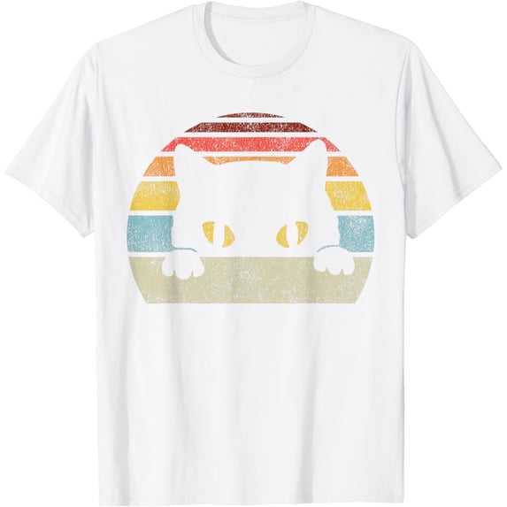 JOY Cat Retro Style Black Kitty Cats Lover Gift T-Shirt