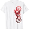 thumbnail image 1 of JOY Classic Biker Vintage Retro Black Motorcycle Red T-Shirt, 1 of 4