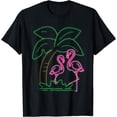 thumbnail image 1 of JOY Exotic Bird Flamingos Tropical Animal Palm Tree Flamingo T-Shirt, 1 of 4
