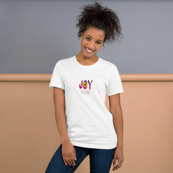 JOY - FIND YOURS - Unisex t-shirt (White, M)