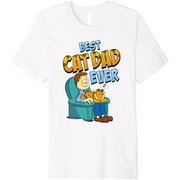 FASHIONABLEWUYI JOY Garfield Father's Day Best Cat Dad Ever Jon And Garfield Premium T-Shirt