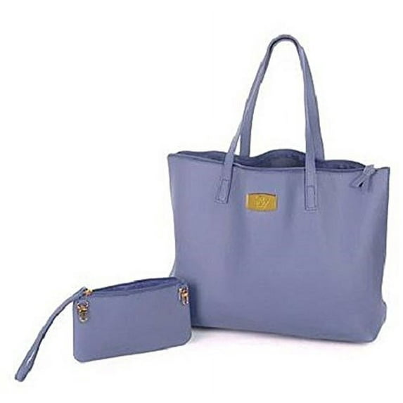 JOY Genuine Leather Smart Bag with RFID-Protected Clutch French Blue Periwinkle