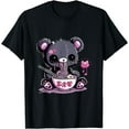 thumbnail image 1 of JOY Goth Pastel Cute Creepy Kawaii Teddy Bear eating Ramen T-Shirt, 1 of 4