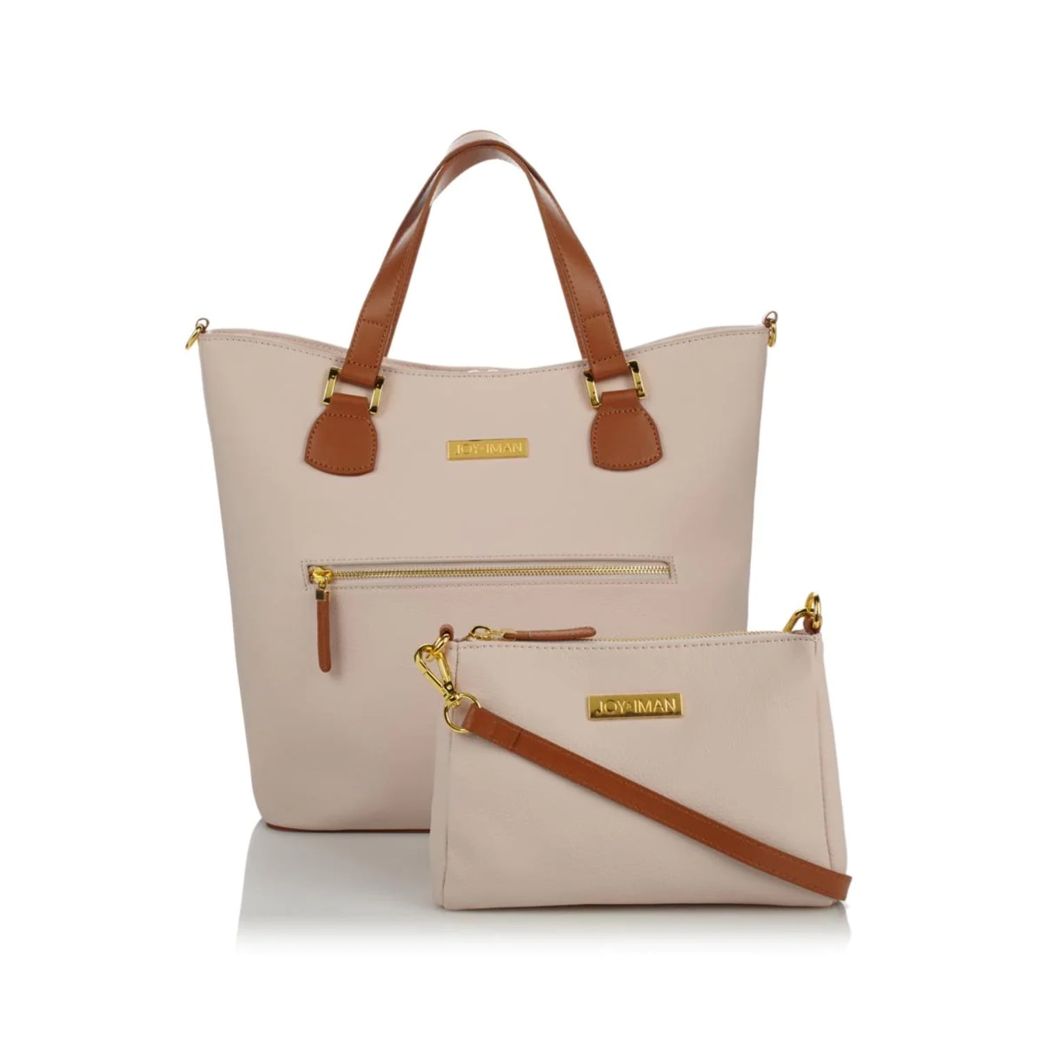 JOY IMAN Alexandria Leather Tote and Crossbody Walmart