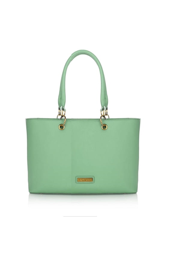 JOY & IMAN Genuine Leather Timeless Chic Everything Tote