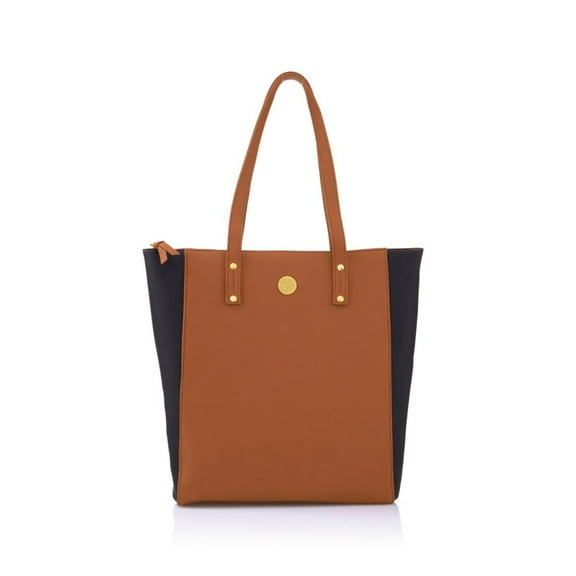 JOY Leather Colorblock Tote with RFID Protection