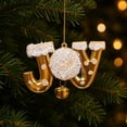 thumbnail image 1 of JOY Letter Christmas Ornaments, Glitter Bell Hanging Decorations, Xmas Tree Pendant for Holiday Home Party Decor, 1 of 8