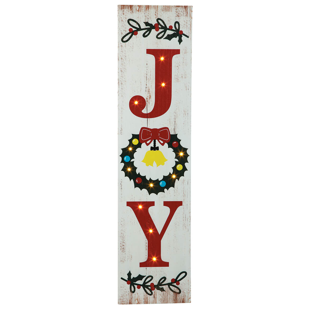 JOY Lighted Sign by Holiday PeakTM RetroInspired Seasonal Decor LED Lights with Timer