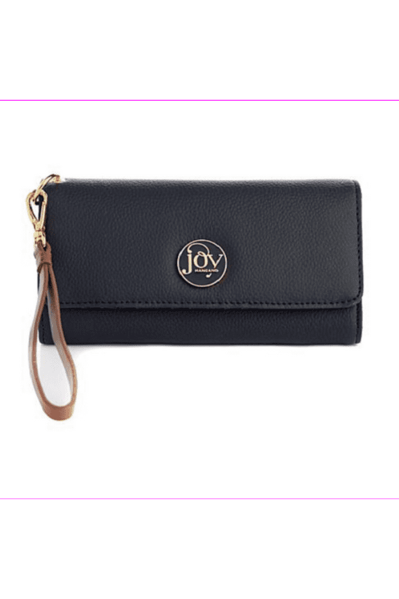 JOY Luxe Genuine Leather Trifold Wallet with RFID Protection, Black