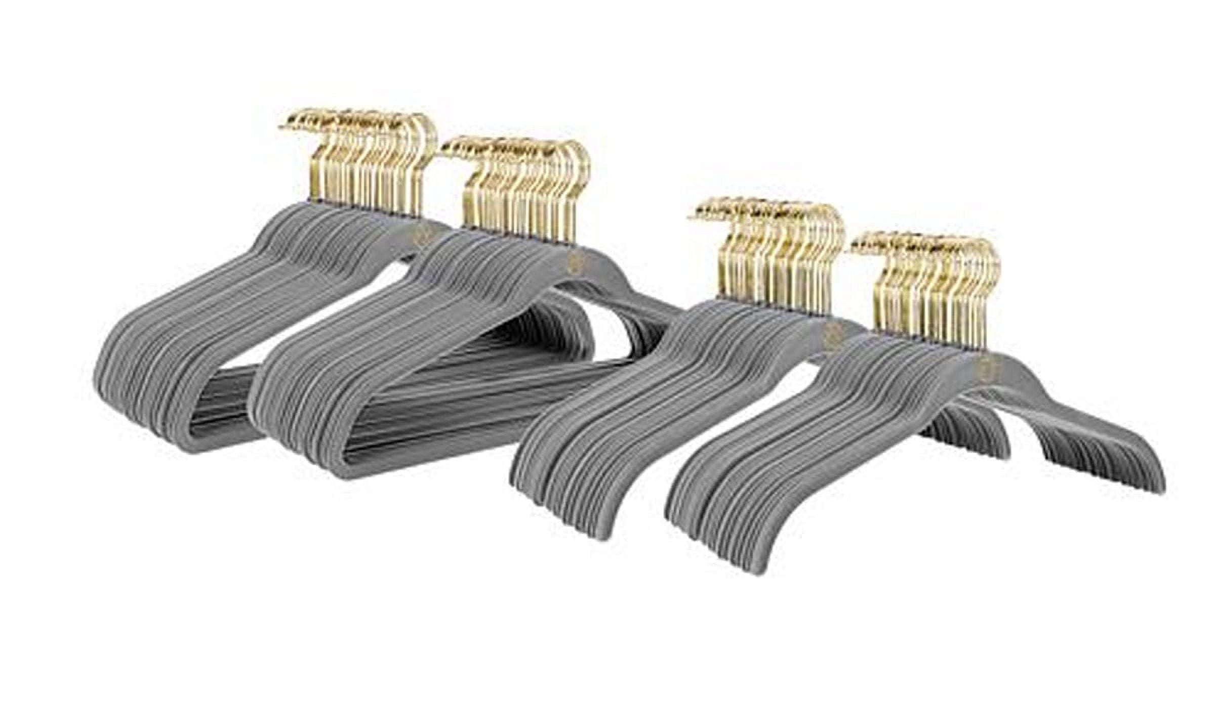 JOY Mangano Huggable Hangers (Gray) 100piece AntiMicrobial Clean Boss