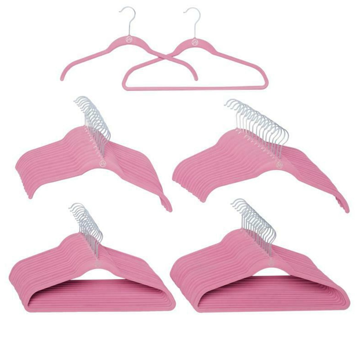 JOY Mangano Huggable Hangers (Pink Blush) 100-piece Anti-Microbial ...