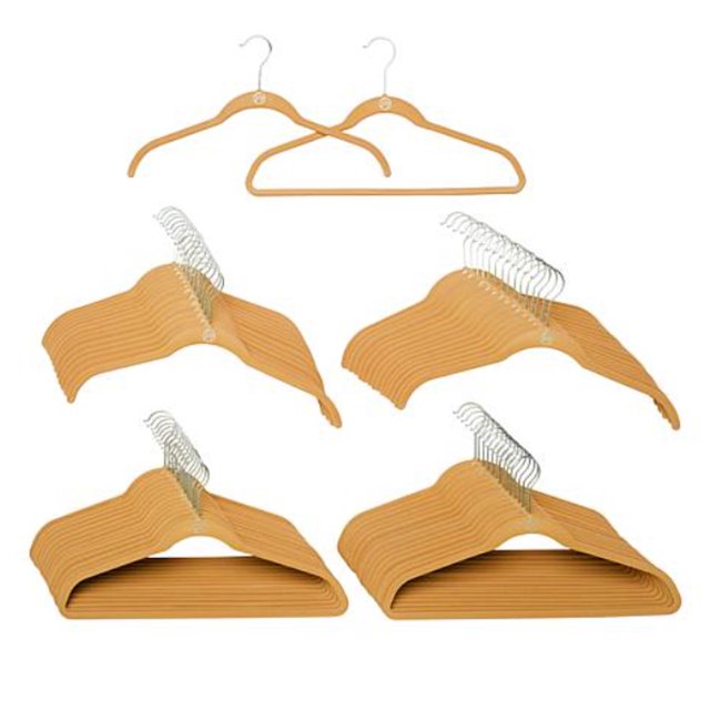 JOY Mangano Huggable Hangers (sand) 100piece AntiMicrobial Clean Boss