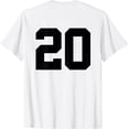 thumbnail image 1 of JOY Number 20 Print On Back Only Cotton Team Jersey T-Shirt, 1 of 4