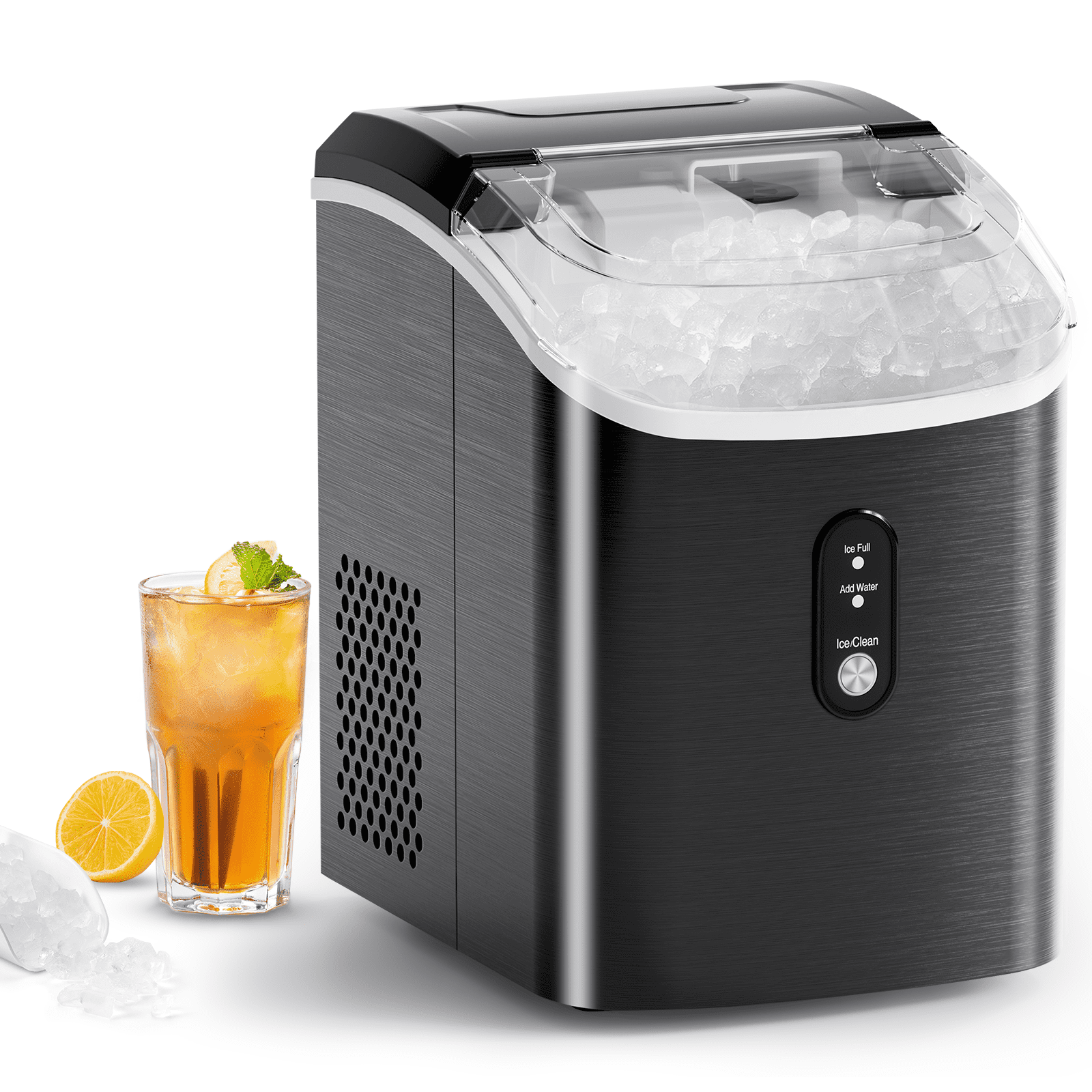  Joy Pebble Stainless Steel Ice Makers Countertop, 26Lbs/24H, 9  Cubes Ready in 6-8 Mins, Self-Cleaning Portable Ice Maker with Handle, for  Home/Office/Bar (Black) : Appliances