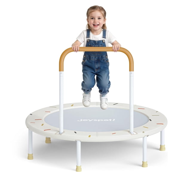JOY SPOT! 36" Toddler Trampoline with with No-Gap Padded Cover, Foldable Indoor Outdoor Mini Rebounder for Kids Ages 1-6