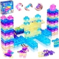 thumbnail image 1 of Gummy Bloc 40 PCS Sensory Soft Building Blocks for Toddlers, Kids Montessori Squishy Stacking Toy Set for Early Learning, 1 of 10