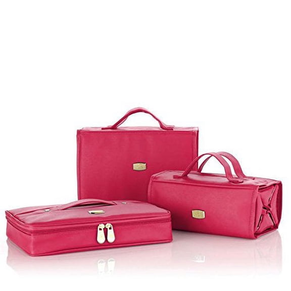 JOY Super Chic Jewel Kit and 2 Better Beauty Cases Roll up Organizer ~ Pink